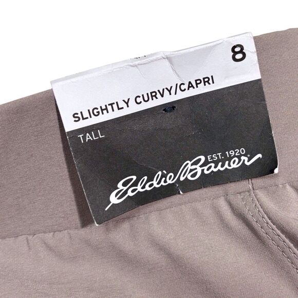Eddie Bauer Travex Incline 2.0 Utility Capri Pant Size 8T Beige Taupe Gorpcore - Picture 10 of 14
